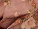 Printed Cotton Lawn Fabric - Purple Chrisanthiam bloom